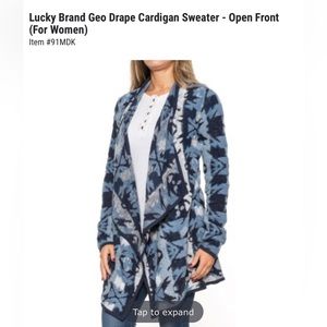 NWT!🤩 Lucky Brand! Geo drape/western cardigan sweater/open front/women’s size-S